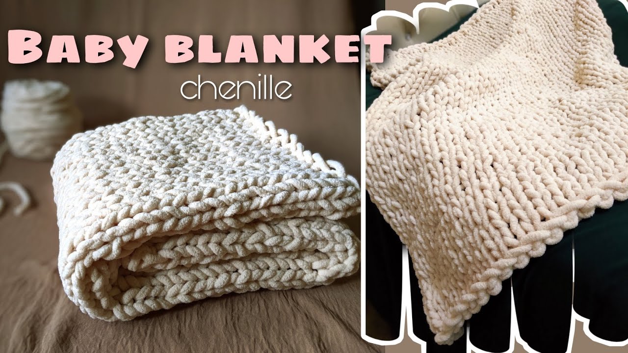 selimut bayi rajut chenille