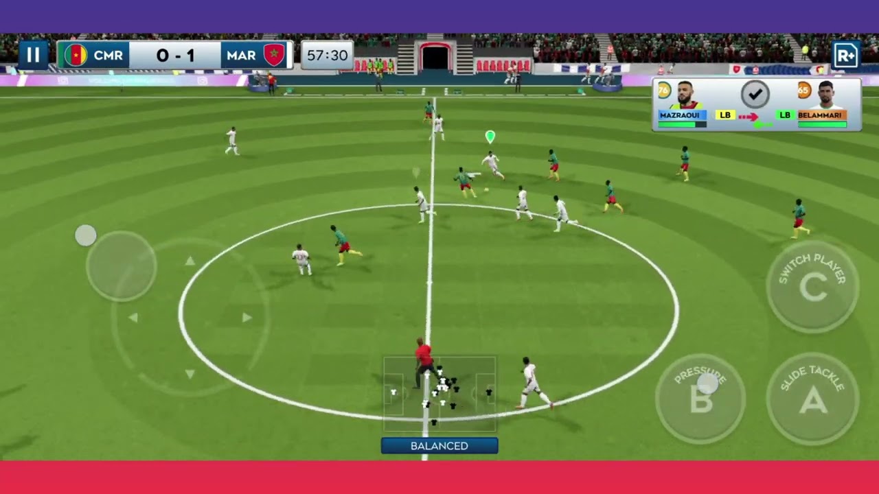 MOROCCO VS CAMEROON #morocco #championsleague #fifa #gaming #viralgaming #shortgame #dls2026 #messi 