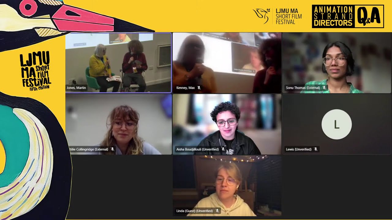 LJMU MA Short Film Festival Animation Livestream and Q&A