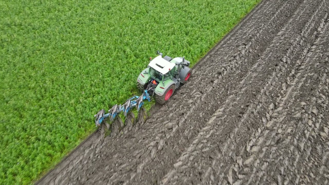Groenbemester onderploegen|Fendt 722|Lemken Juwel 8