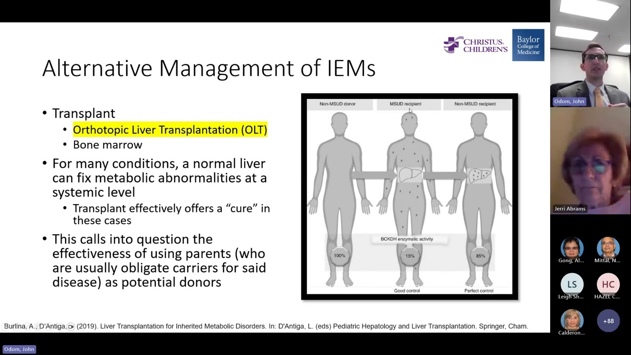 The Role of Liver Transplantation in Inborn Errors of Metabolism   Pediatric Grand Rounds 2 7 25 Mee