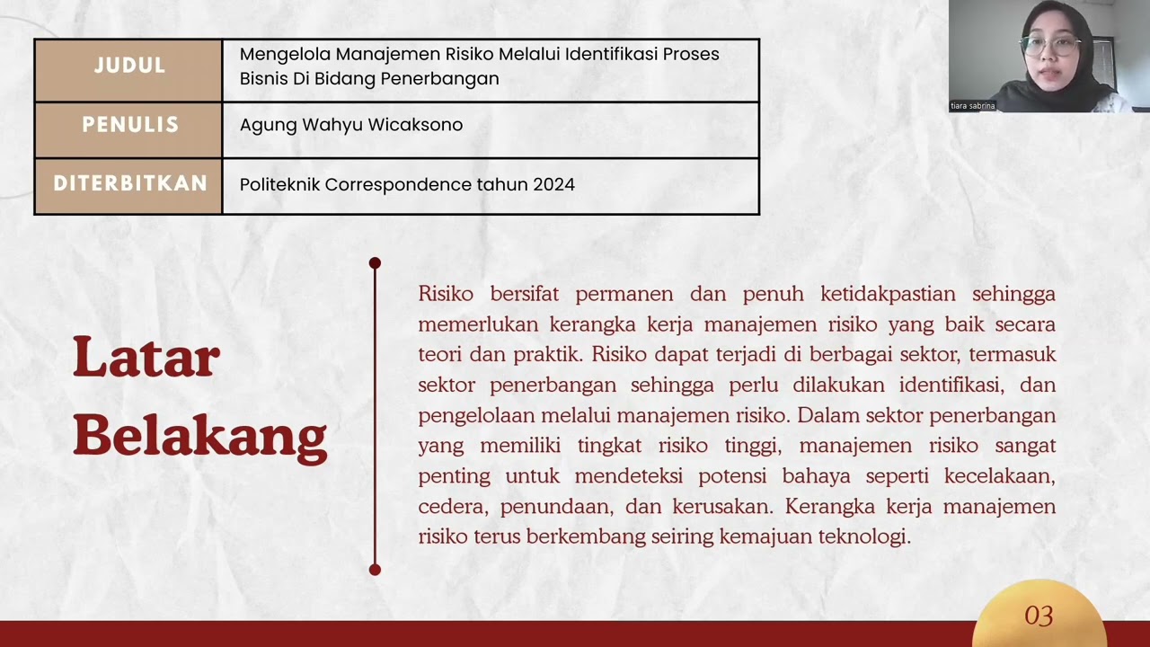 Review Jurnal -Manejemen Risiko-