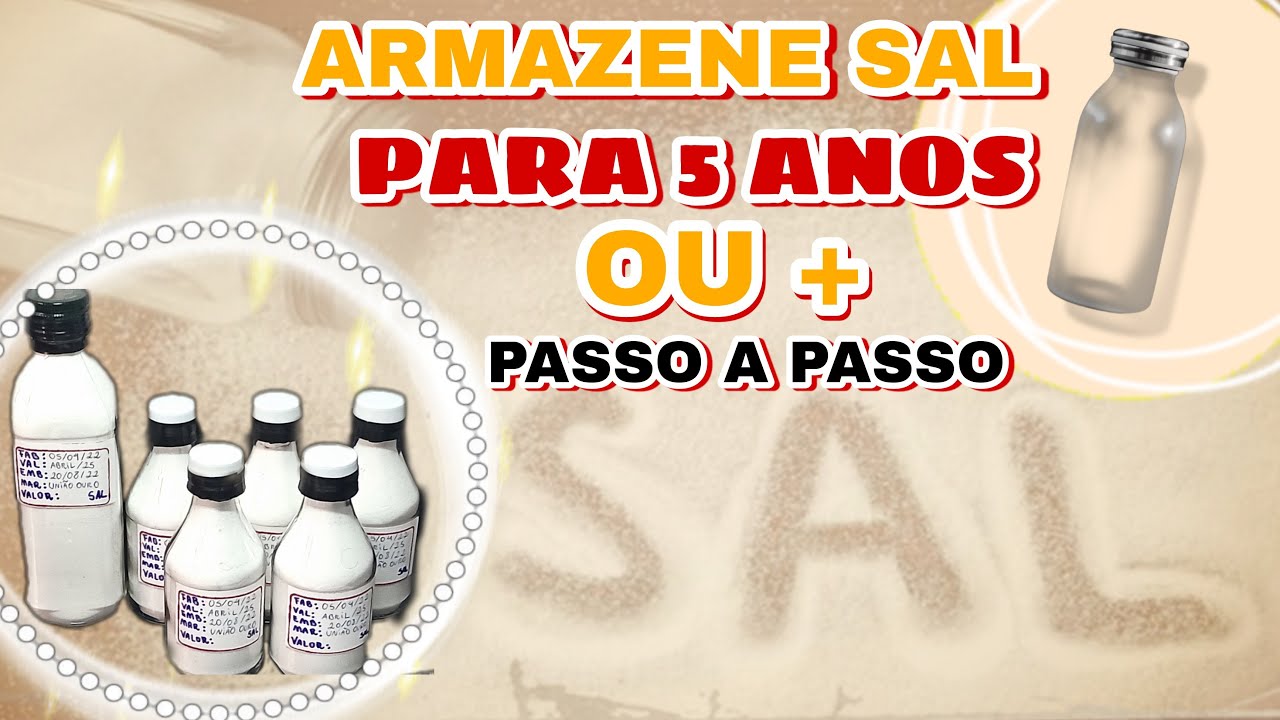 Armazenando SAL para durar ANOS | Essencial em suas preparações| ESTOQUE ALIMENTOS| Thalyta Melo