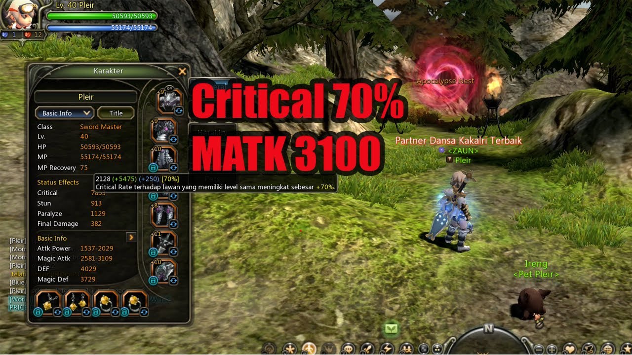 Soloing Apocalypse Mode with Sword Master Magic &ndash; 70% Crit & 3100 MATK Build! - Dragon Nest Classic