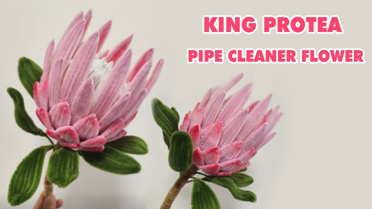 DIY Beautiful flowers with Pipe Cleaner - DIY Pipe Cleaner King Protea Flower - DIY Chenille Flowers