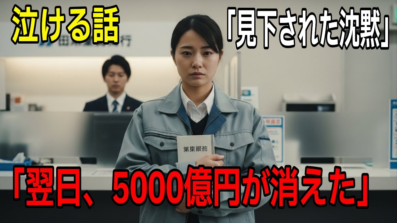 「作業着の少女を見下した新人銀行員──翌日、5000億円が消えた理由」老後に届いた父の遺産は、お金ではありませんでした  [泣ける話]