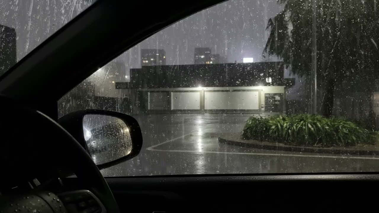 The Perfect Sleep Place: Safe Inside a Car During Heavy Rain 🚗🌧️ | Fall Asleep Fast (10 Hours)