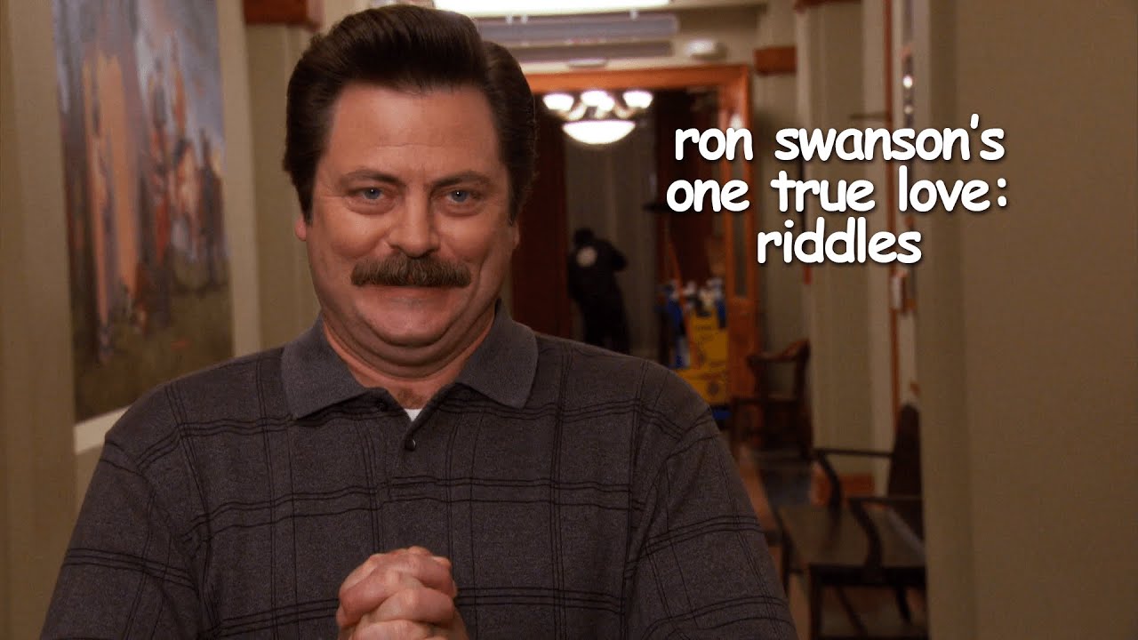 ron swanson loving riddles for 10 minutes 30 seconds | Comedy Bites
