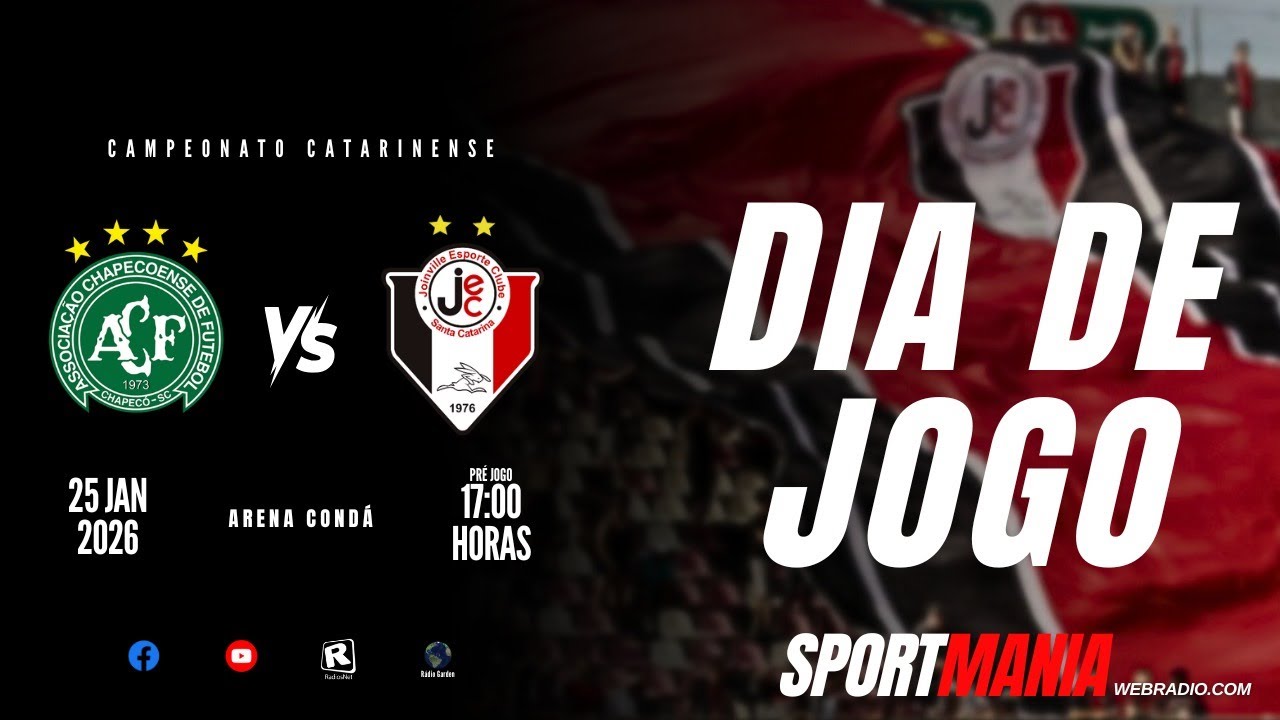 ⚽ NARRAÇÃO AO VIVO | Joinville x Chapecoense – Campeonato Catarinense 2026 | JEC