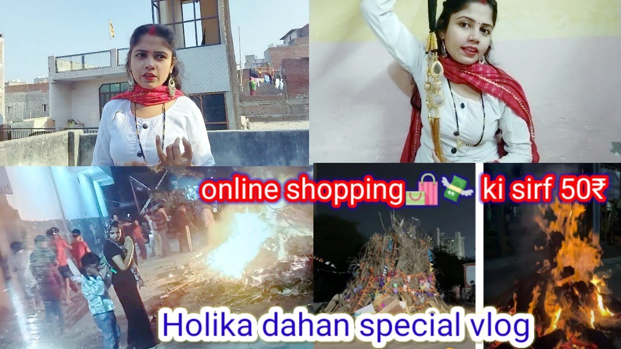 online shopping🛍️💸 ki sirf 50₹ l Holika dahan special vlog