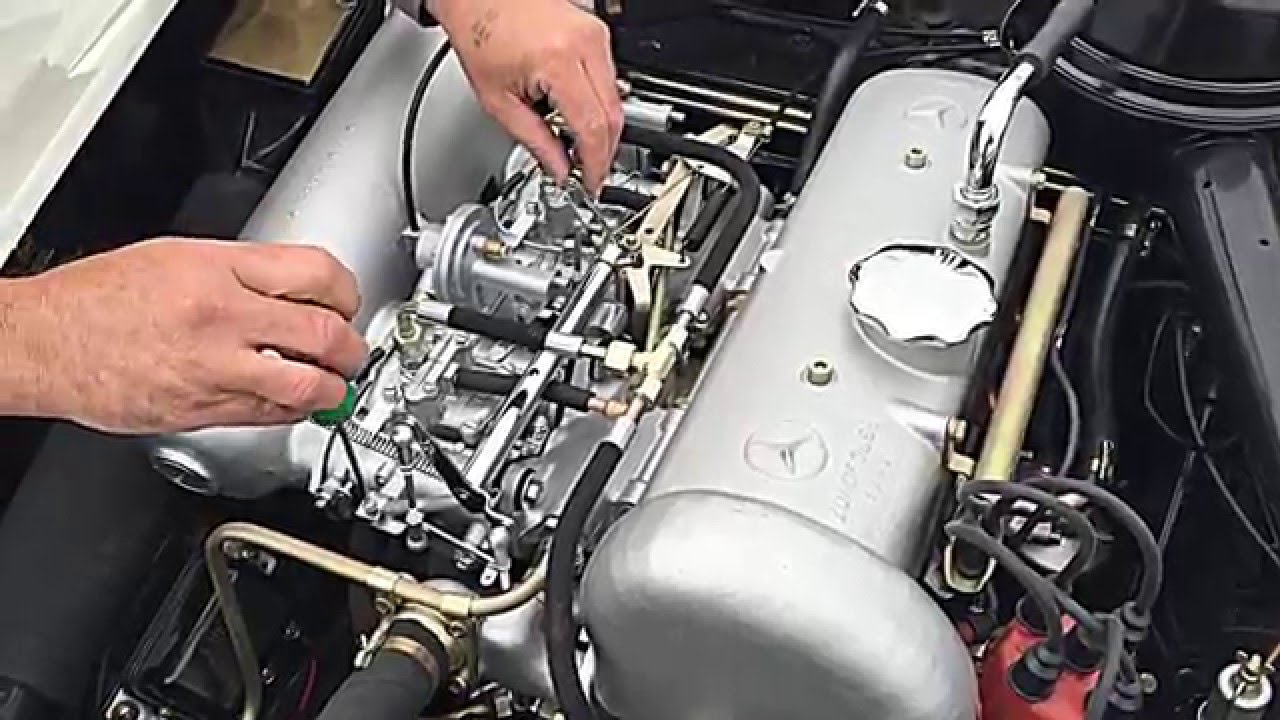 Mercedes 190 SL W121 solex carburettors adjustment Doctorclassic.eu