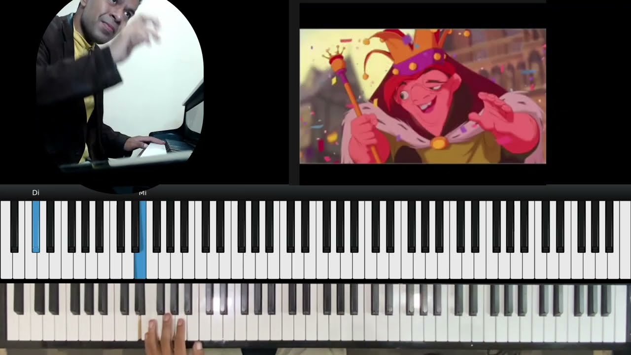 SUEÑA - Luis Miguel  -piano karaoke - tutorial - THE HUNCHBACK OF NOTRE DAME