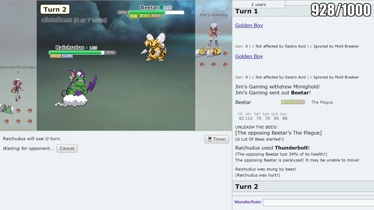 Beetar unleashes a goobillion bees on Blunder