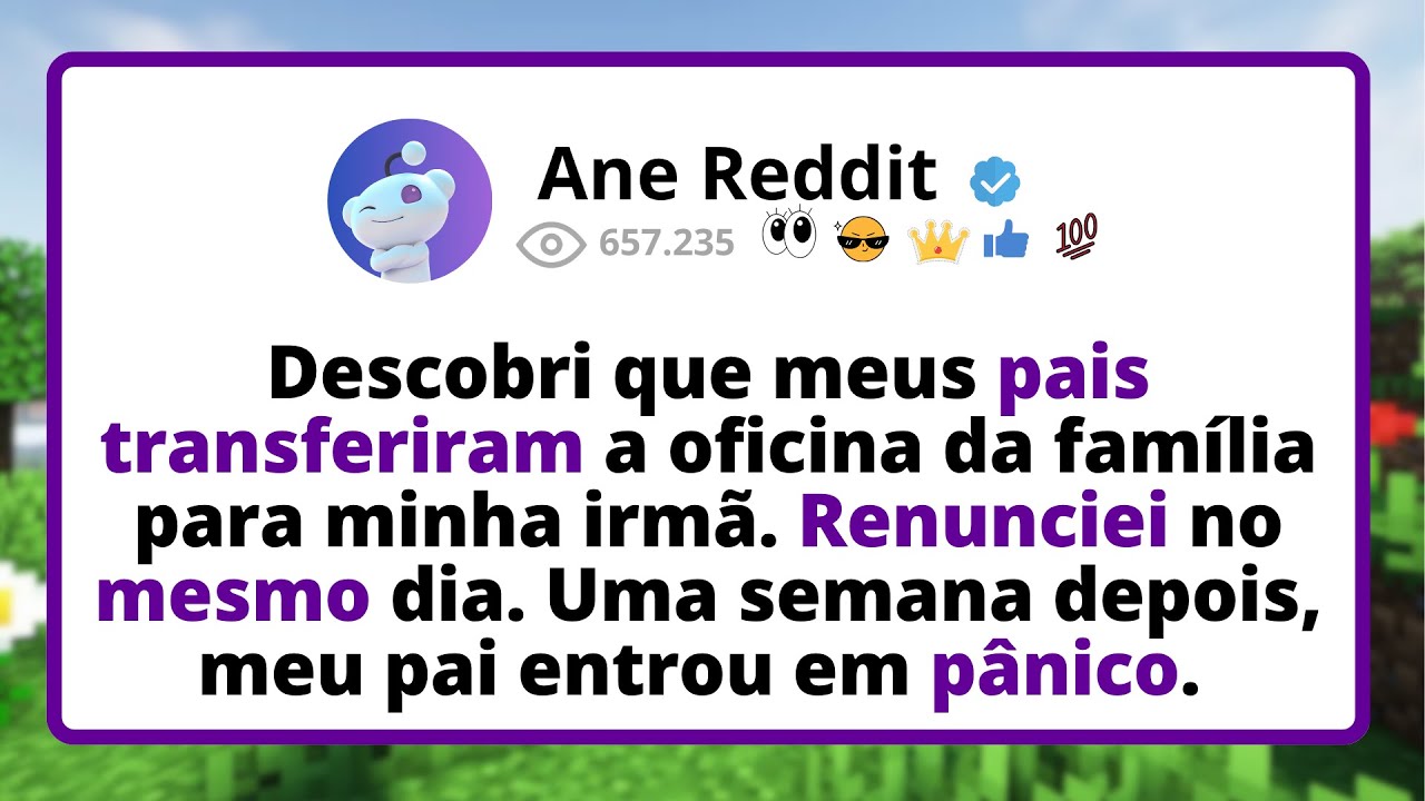 DESCOBRI que meus pais TRANSFERIRAM a oficina da família para minha IRMÃ. Renunciei no mesmo dia...