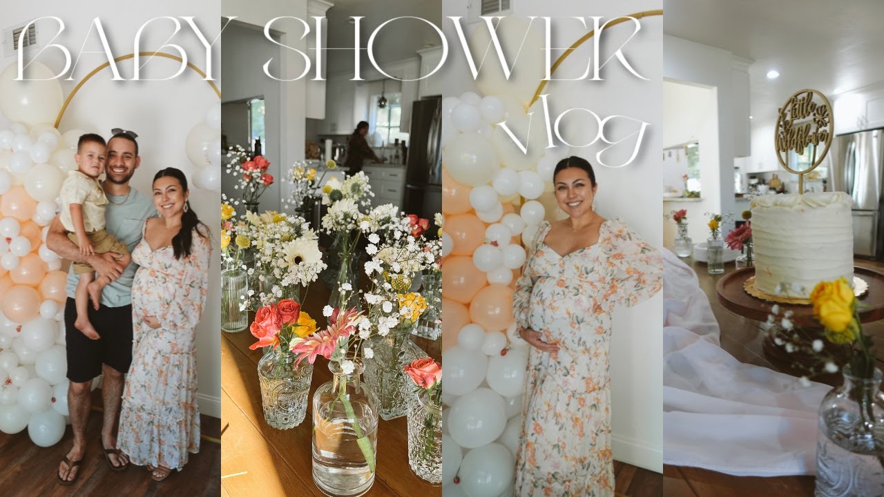 Our BABY SHOWER (vlog) 30 WEEKS PREGNANT, Prep, Party, & Gift Haul! 💕🌸