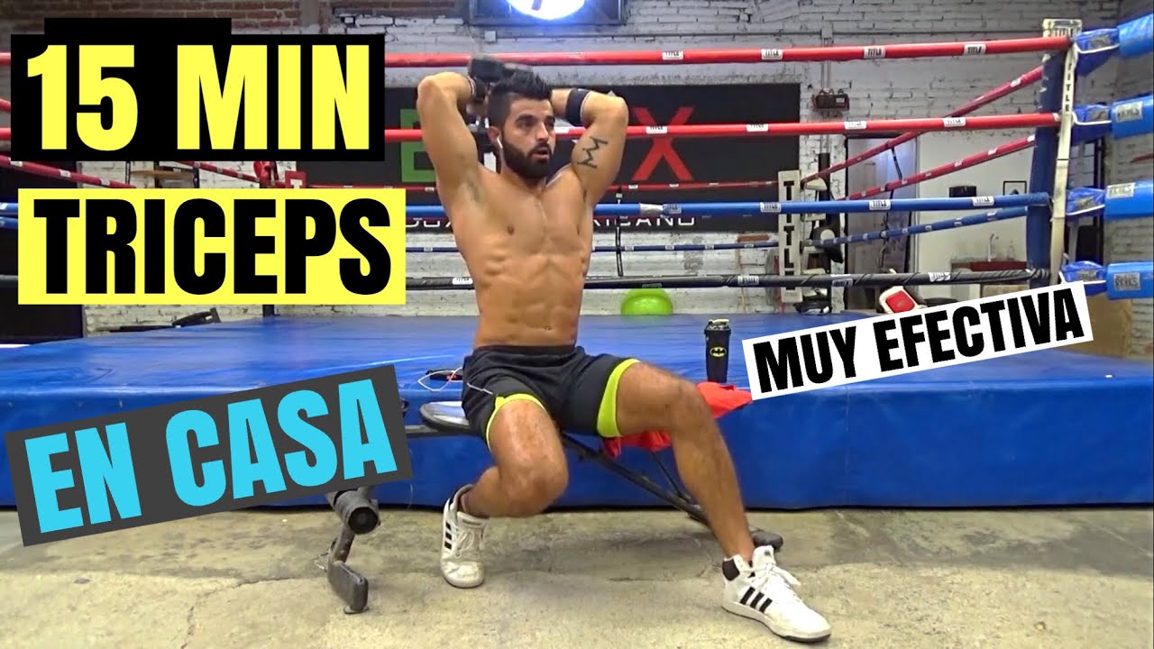 Rutina de triceps (15 MIN) &iexcl;Tonifica tus brazos en casa! | Para Mujeres y Hombres