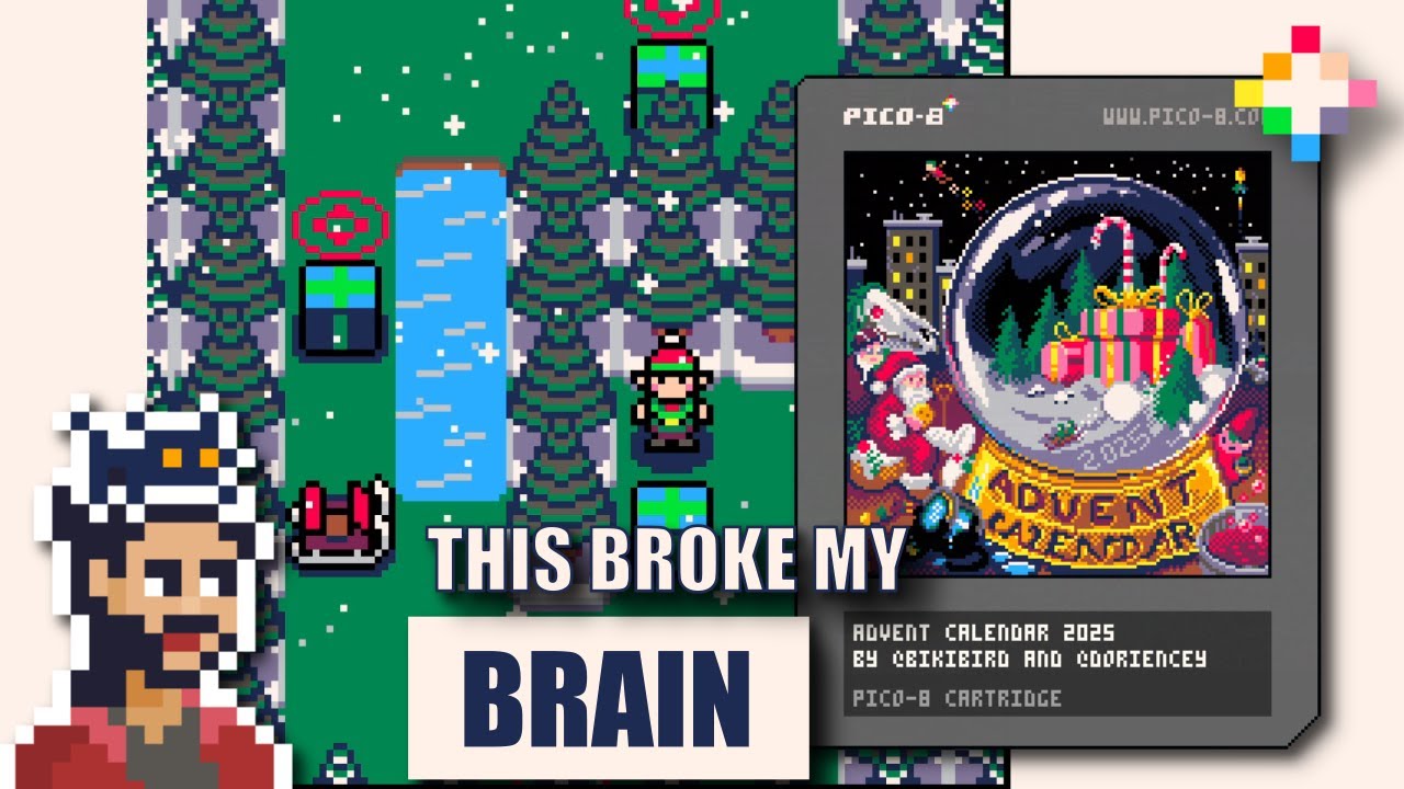 Sokoban Meets Ice Puzzles - Day 22 | Present Placer | PICO-8 Game