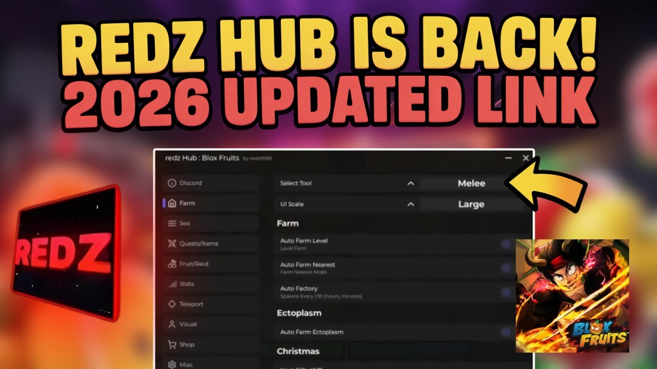 🔥 НОВОЕ ОБНОВЛЕНИЕ Скрипта Redz Hub (2026) &ndash; ЛУЧШИЙ скрипт для Blox Fruits!