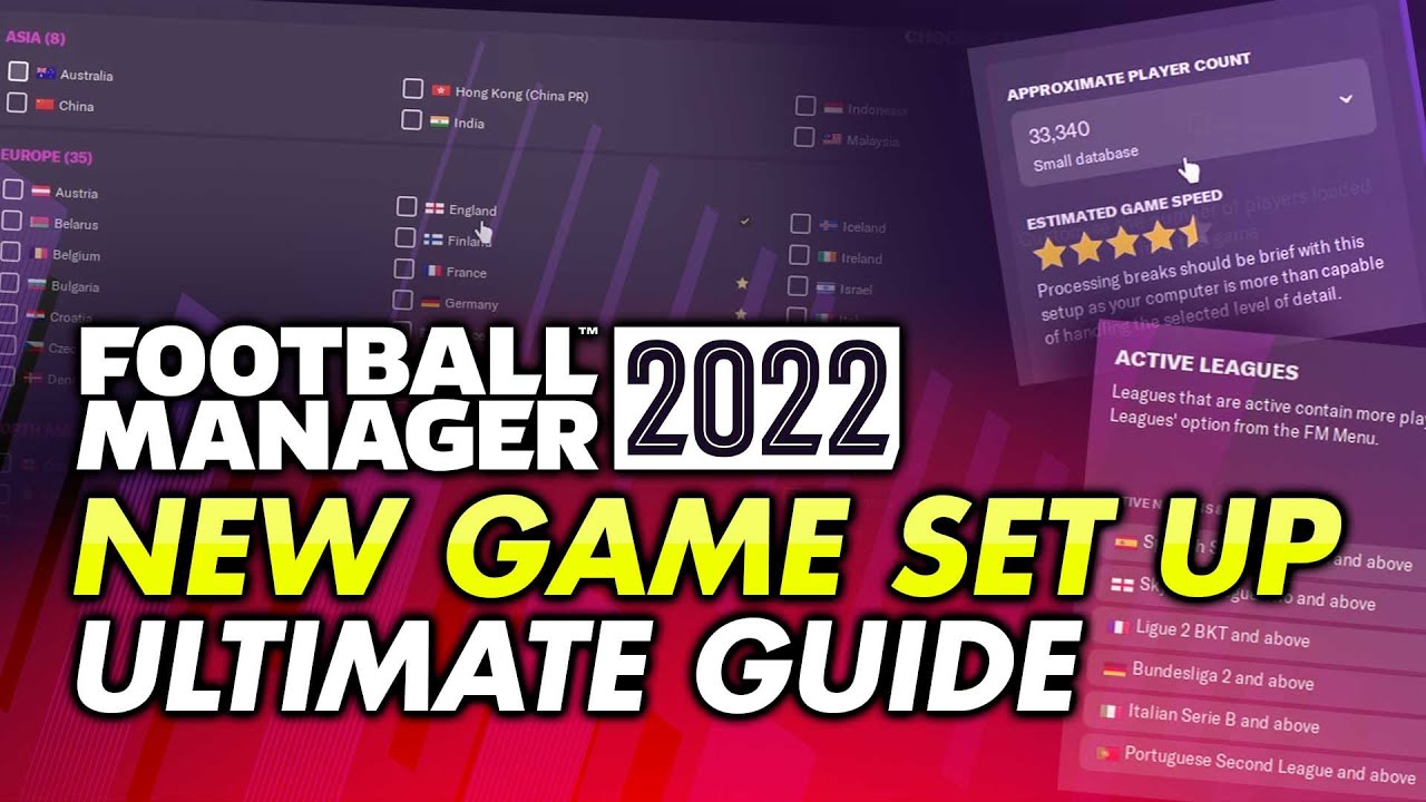 Starting Your First FM22 Save Game - Ultimate Settings Guide | FOOTBALL MANAGER 2022