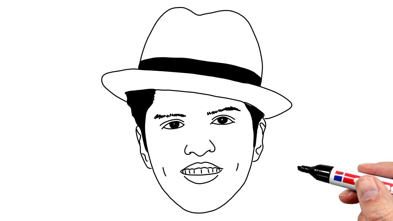 How to Draw Bruno Mars