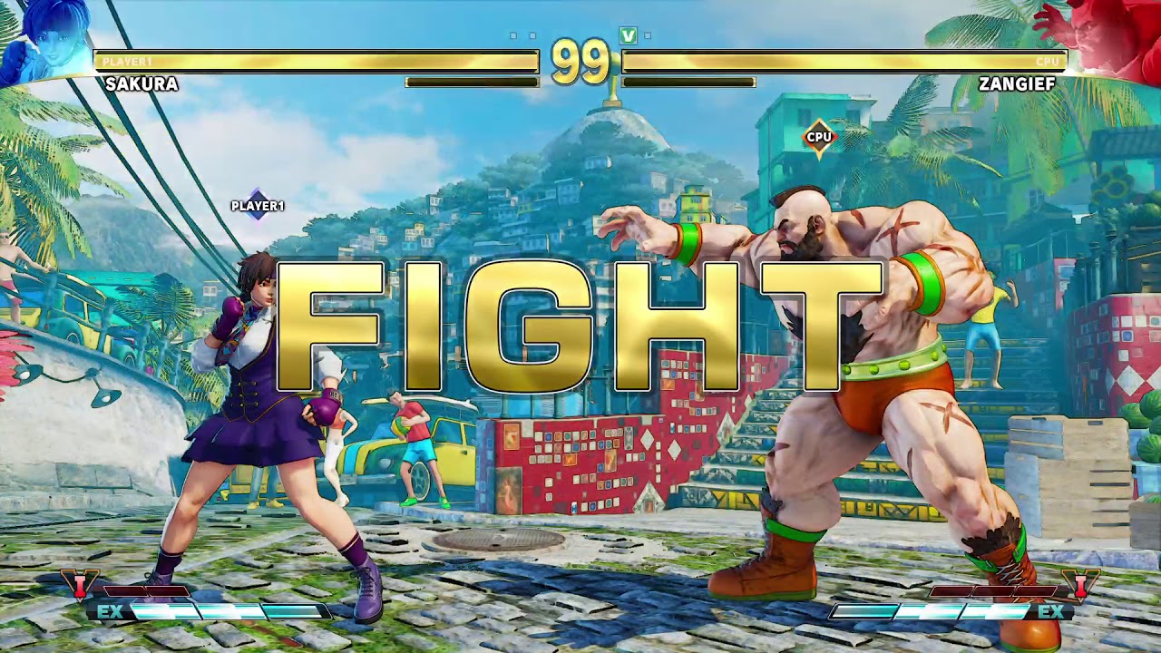 SAKURA VS ZANGIEF 春日野さくら対ザンギエフで戦ってみた Street Fighter V