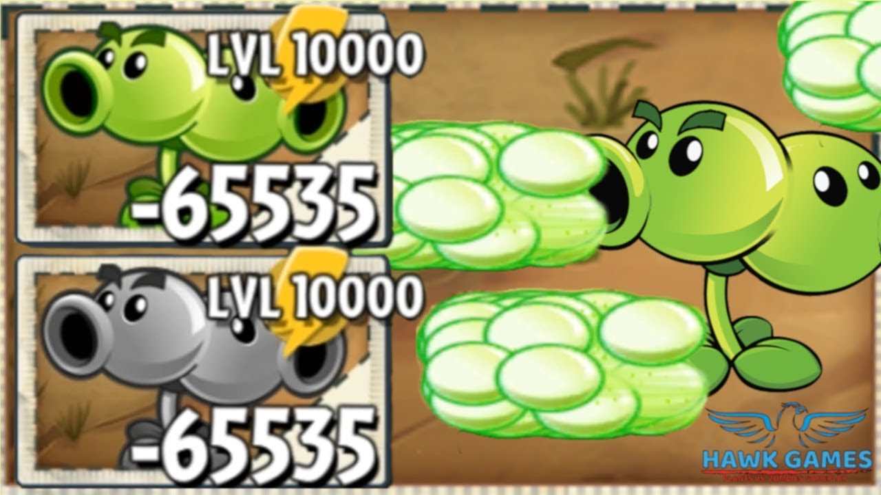 Plants vs Zombies 2 Split Pea Upgraded to Level 10000 PvZ2