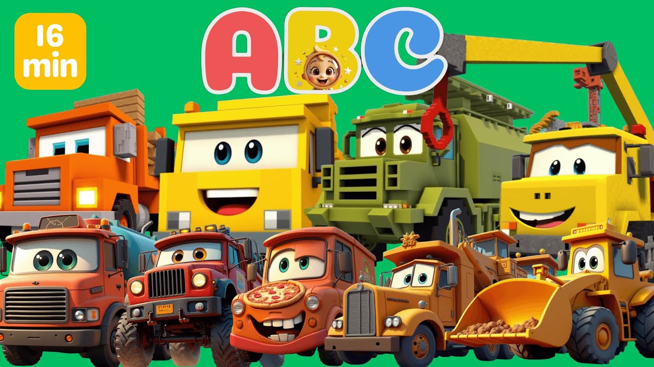 ABC Truck Song For Children! | Learn the Alphabet | Nursery Rhymes For Kids | The Curious Baby