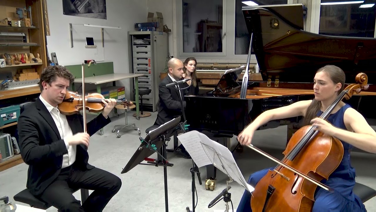 Nadège Rochat, Michael Foyle and François-Xavier Poizat play Frank Martin Trio on Irish Folk Tunes