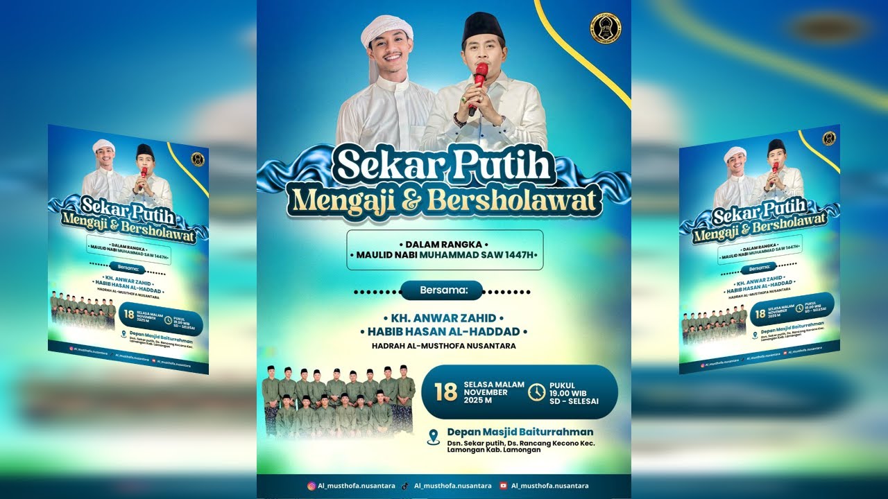 🔴LIVE SEKAR PUTIH MENGAJI & BERSHOLAWAT BERSAMA KH. ANWAR ZAHIR & HABIB HASAN AL HADDAD