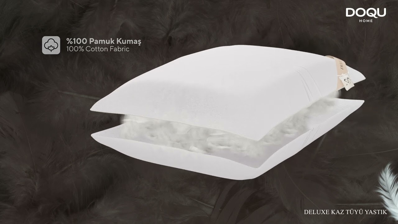 Doqu Home/ Deluxe Kaz T&uuml;y&uuml; Yastık ile Doğal Yumuşaklık, Maksimum Konfor 🦢