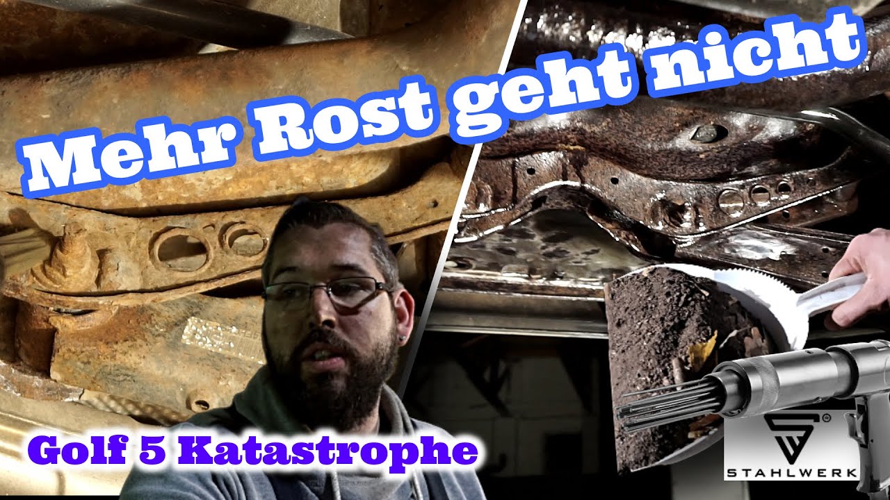 Stahlwerk Nadelentroster | VW Golf 5 Hinterachse entrosten | Rostumwandler Brunox