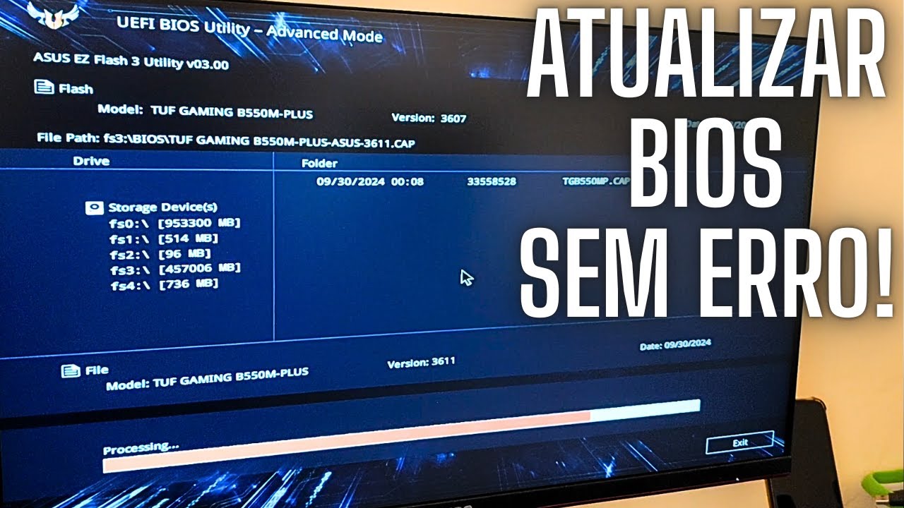 TUTORIAL ATUALIZAR BIOS PLACA MÃE ASUS TUF GAMING