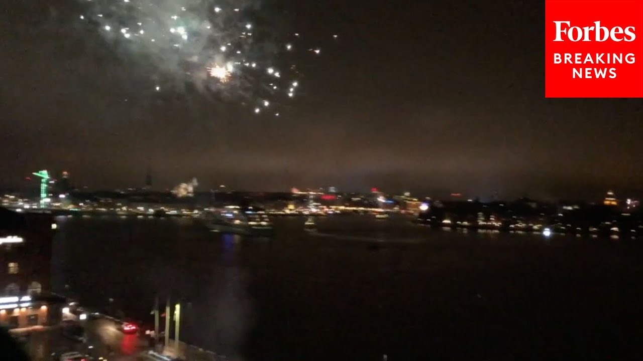 Fireworks Over Stockholm As Sweden Rings In New Year's 2022