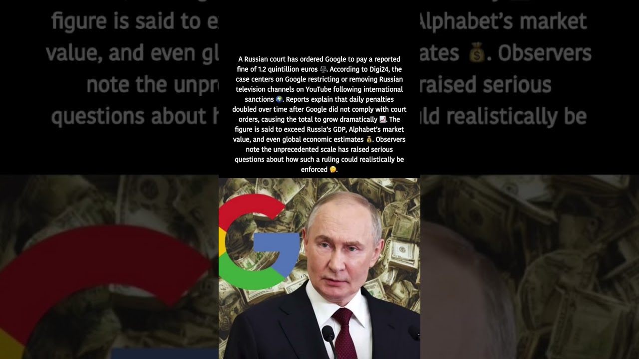 Russian Court Orders Massive Fine Against Google