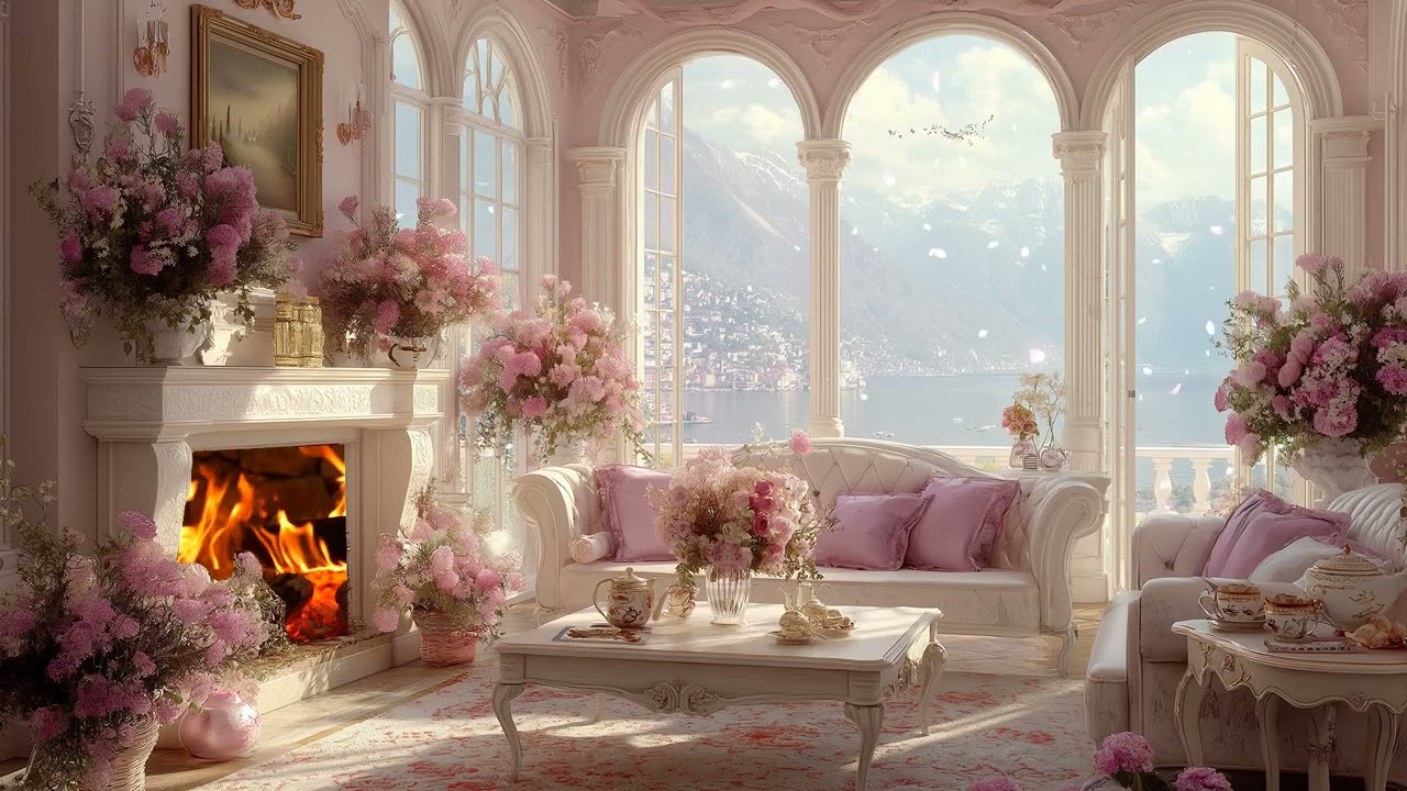 Blossom Rain Piano 🌸🎶 | 3 Hours Cozy Indoor Spring Atmosphere | Study Sleep Relaxation Healing