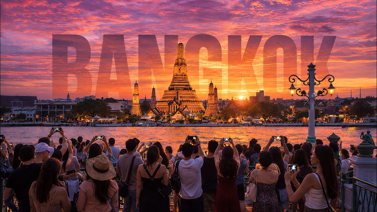 BEST Spot for Sunset Views in Bangkok! Wat Arun Public View Point See Wat Arun at Night