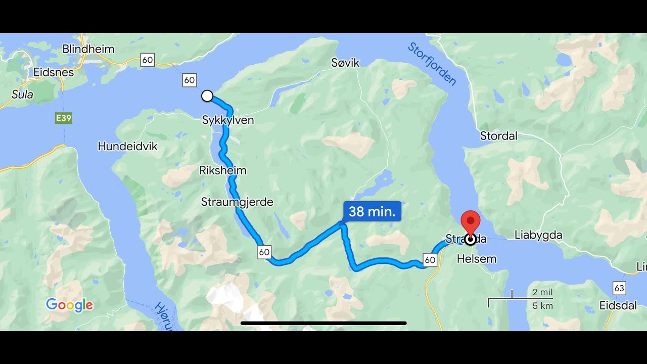 From Stranda to Sykkylven