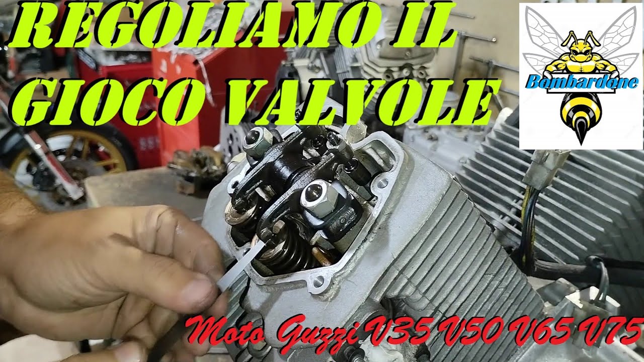 Regolazione del gioco valvole -  Moto Guzzi V35 V50 V65 V75 - valve adjustment restoring