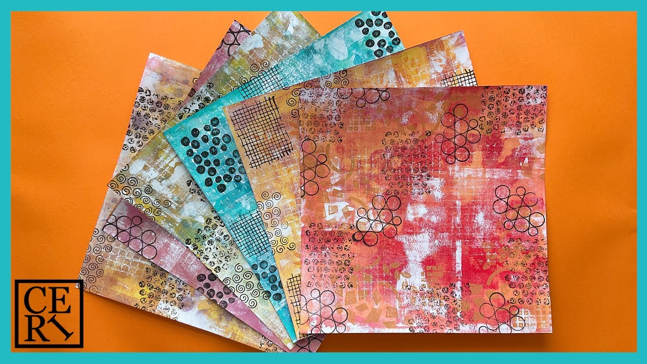 Playing on my Gel Plate, 6 backgrounds