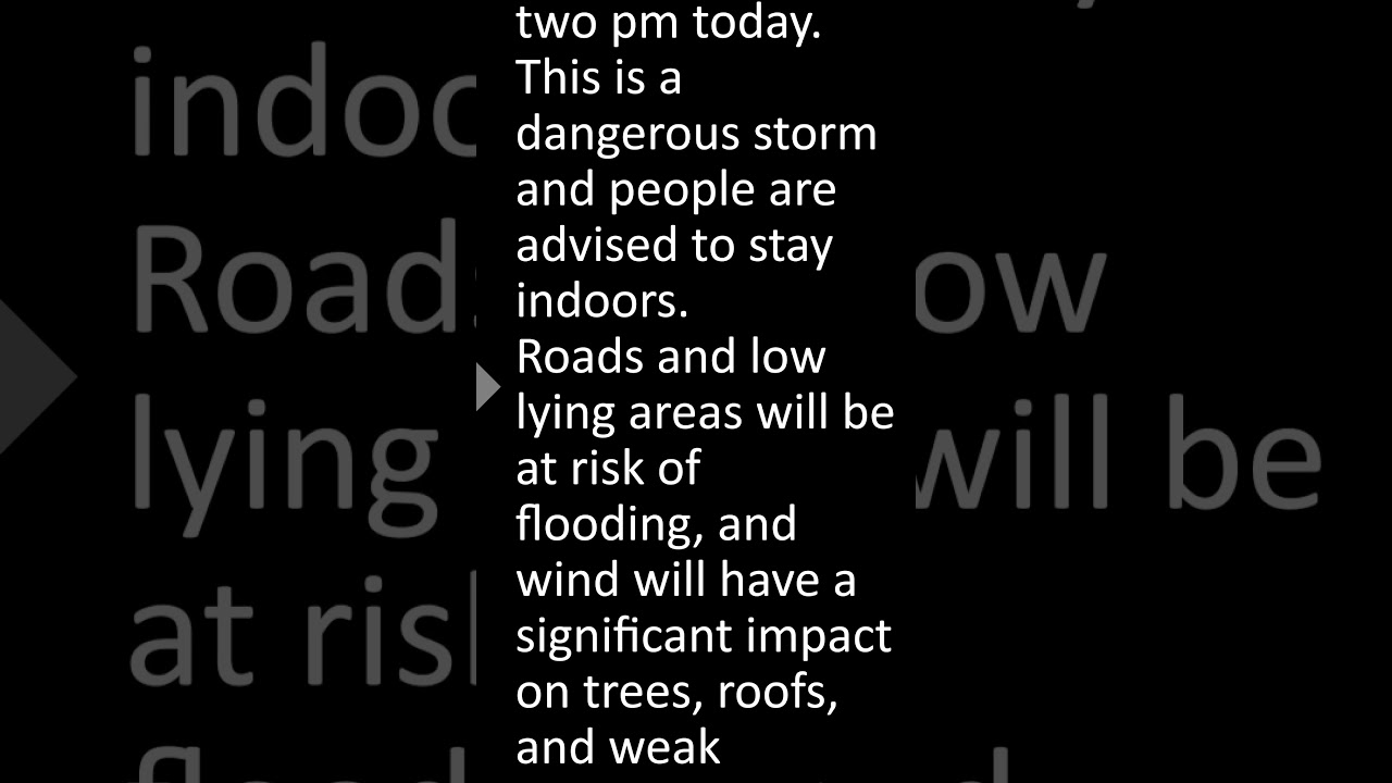 Teleprompter Practice - Severe weather warning #Shorts
