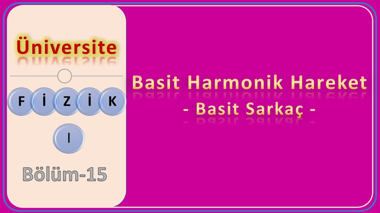 Fizik 1: Basit Harmonik Hareket | Basit Sarka&ccedil;
