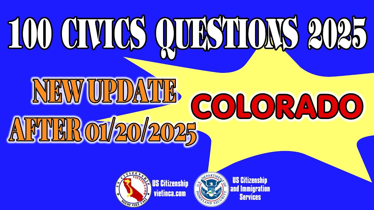100 Civics Questions for US Citizenship Test 2025 Colorado