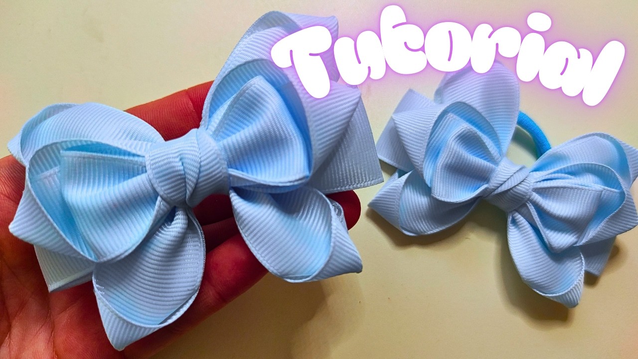 ⭐ ¡Puede hacerlo cualquiera! Moños de cinta de grosgrain de 25 mm – paso a paso!