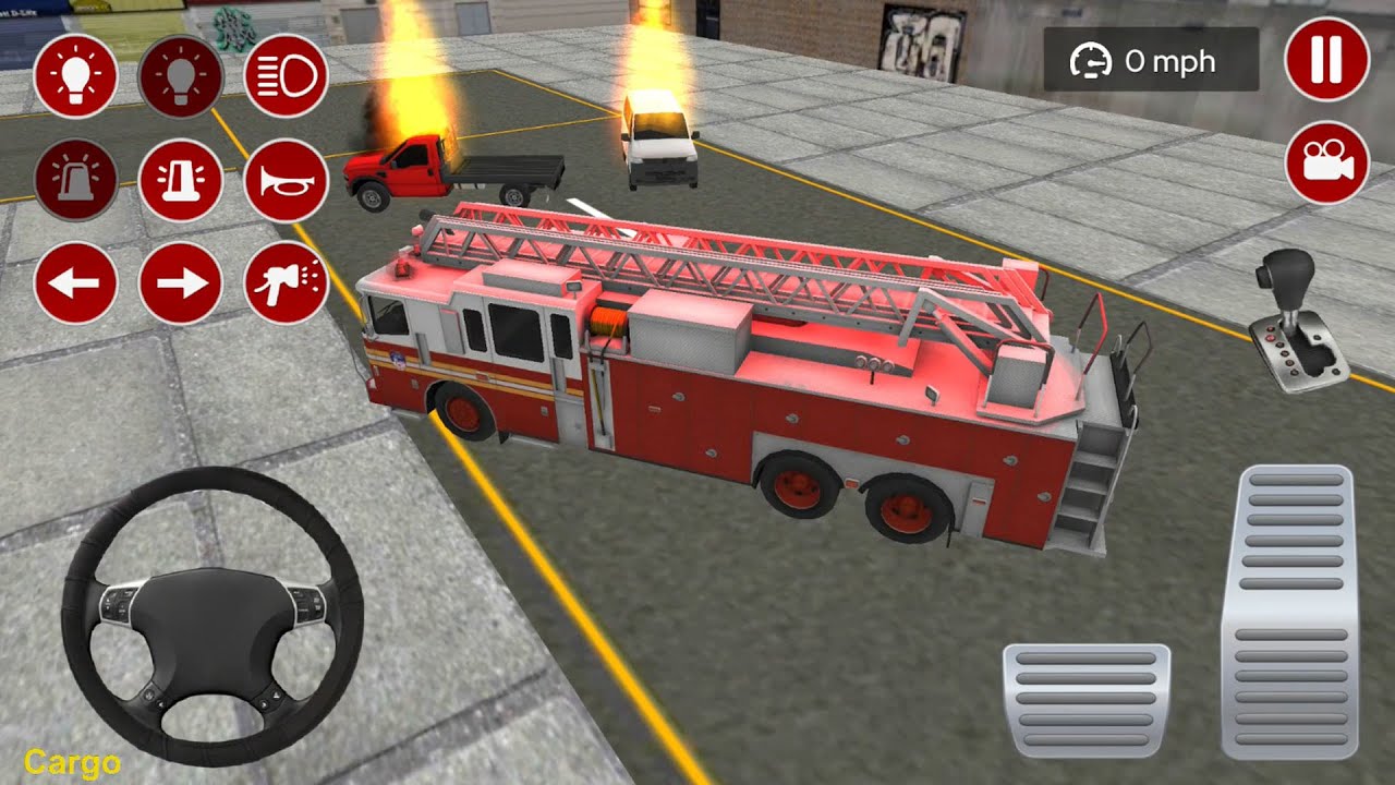 Real Fire Truck Driving Simulator #1 - Fire Fighting Truck - Top Android Gameplay
