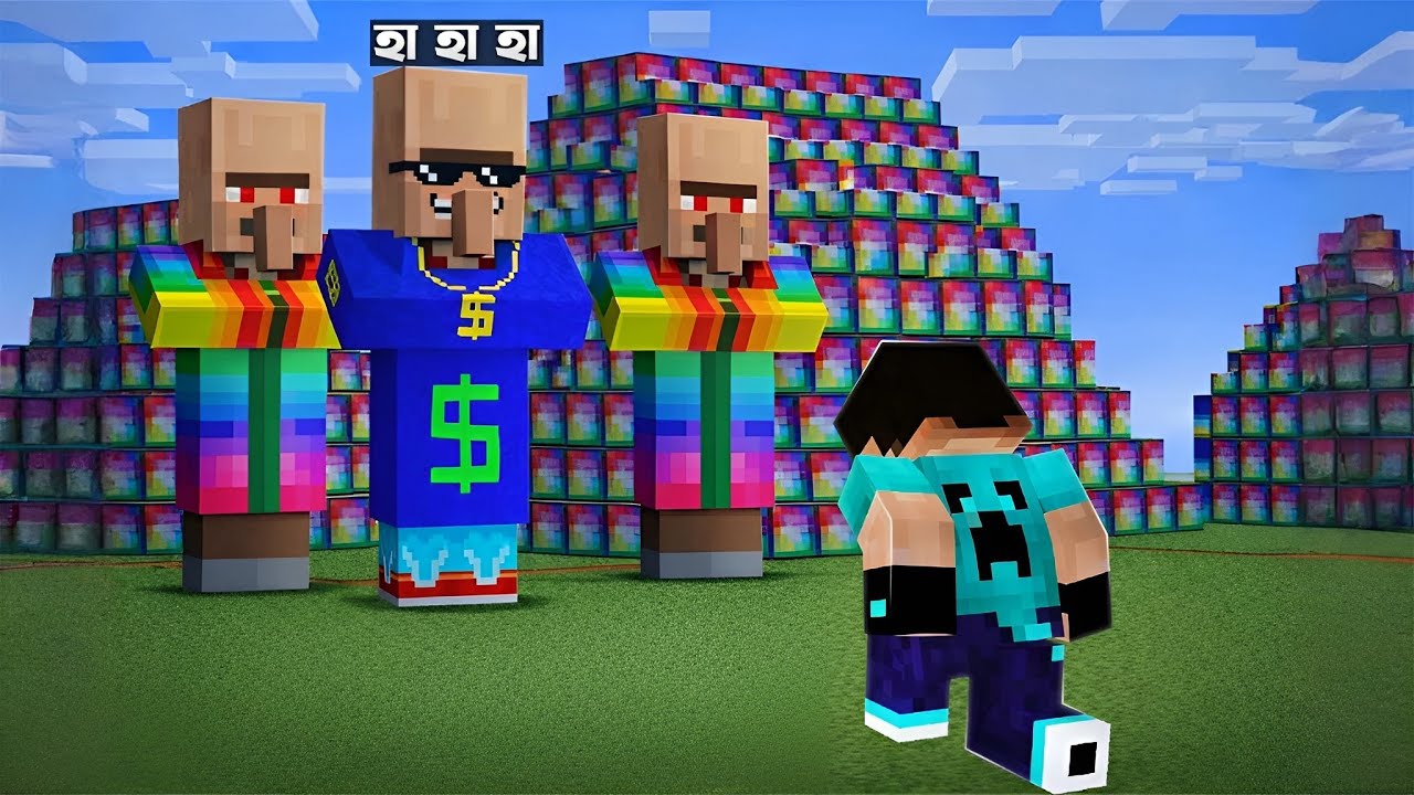 Avaritia Villager Came in Our Minecraft Village.