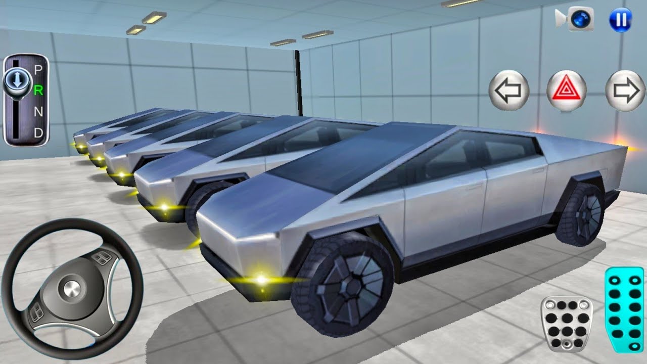 New Tesla Cybertruck McQueen Cars Stuck at Supercar Store - 3D Driving Class 2026! Android Game