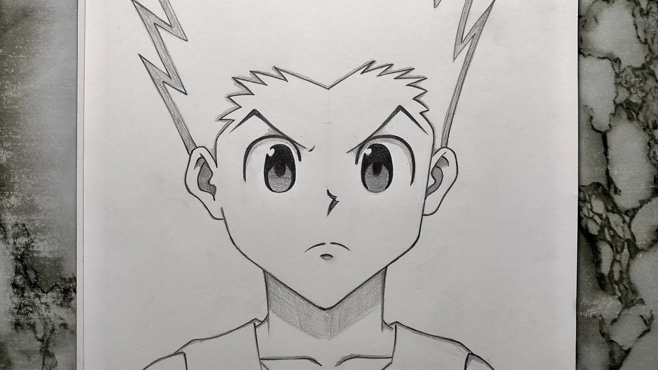 How to Draw Gon easy for beginners - step by step | Hunter x Hunter
