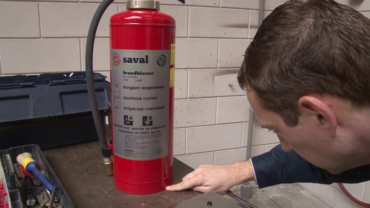 Onderhoud schuim brandblusser Saval -  hoogtepunten