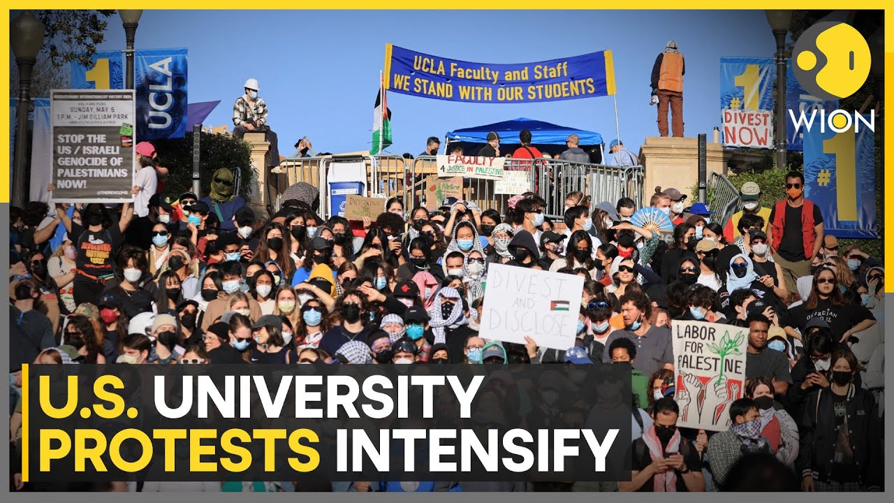 US Campus Protests: Police arrest dozens of protesters across campuses | Israel war | WION News