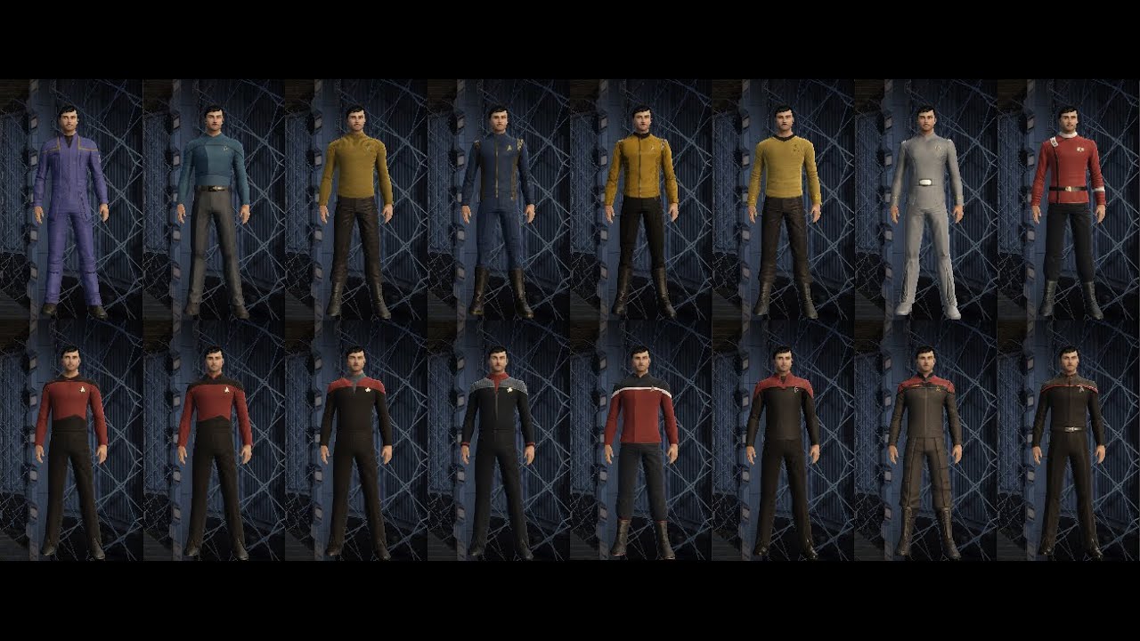 Star trek Online Uniforms through the years